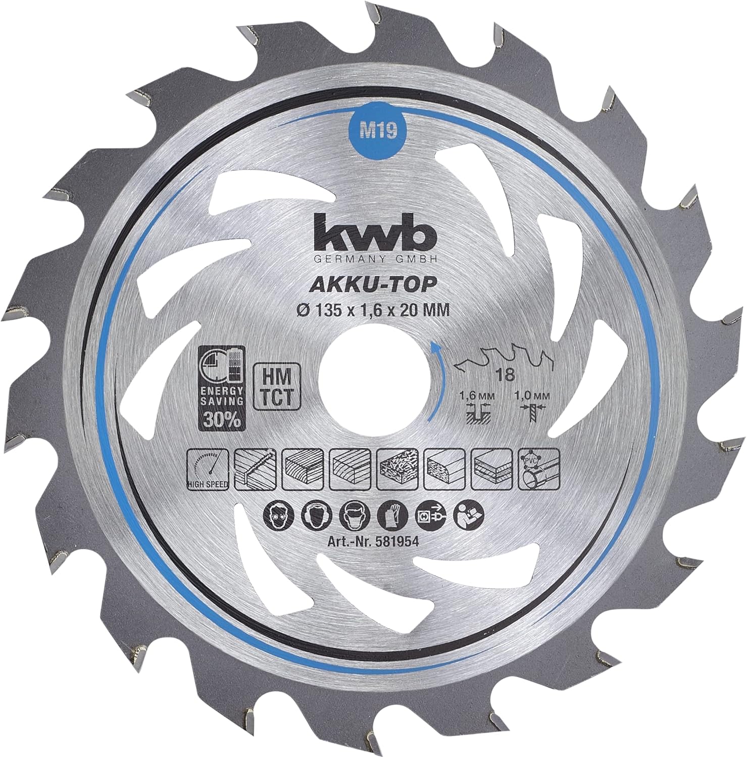 Lame de scie circulaire 135 x 20 mm kwb