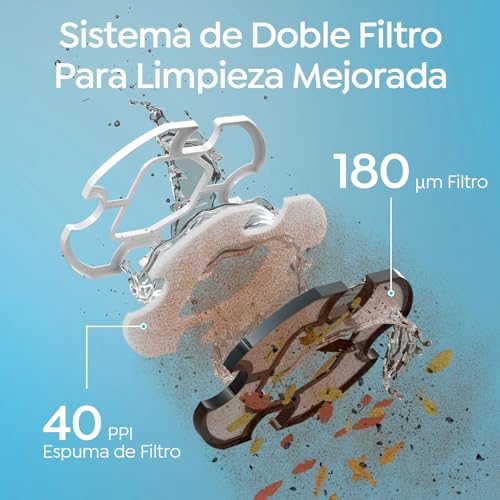 Detalle 2 de Robot limpiafondos TALOSBO S2 (2026 Upgrade) — sin cables, 90 minutos de autonomía y doble filtración para piscinas de fondo plano