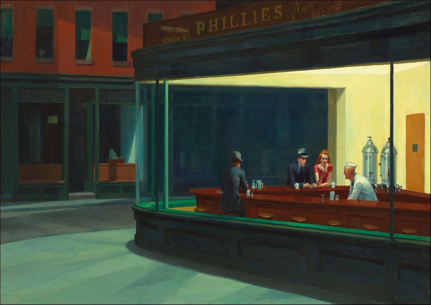 Thumbnail 6 de CanvasArtShop EDWARD HOPPER NIGHTHAWKS A1 framed 🖼️