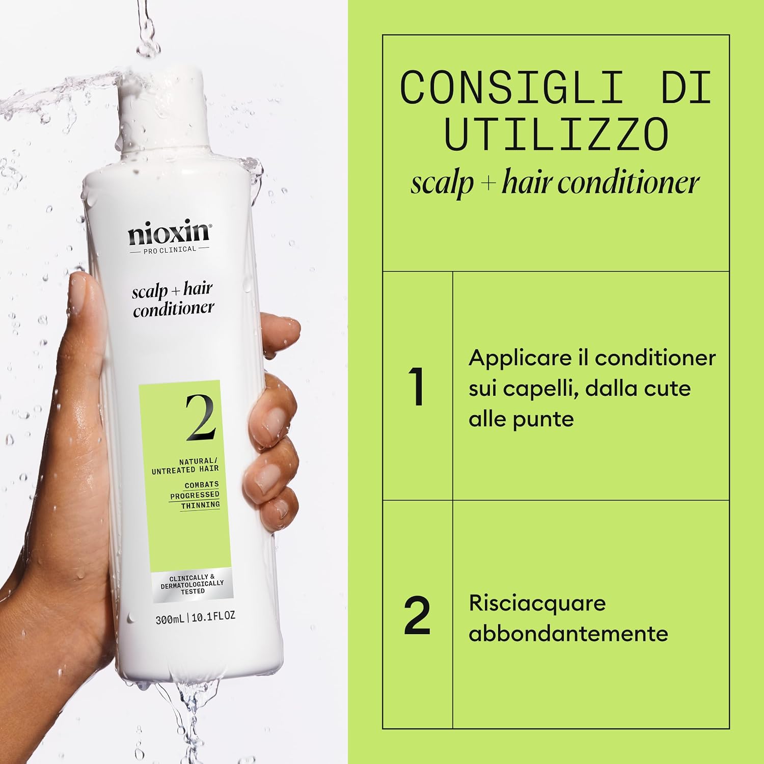 Detalle de Nioxin Scalp + Hair Thickening Sistema 2: kit per capelli naturali con assottigliamento avanzato