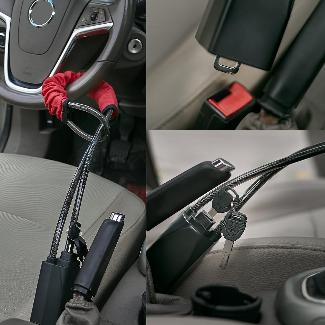 Thumbnail 3 de Youteer Steering Wheel Lock, red