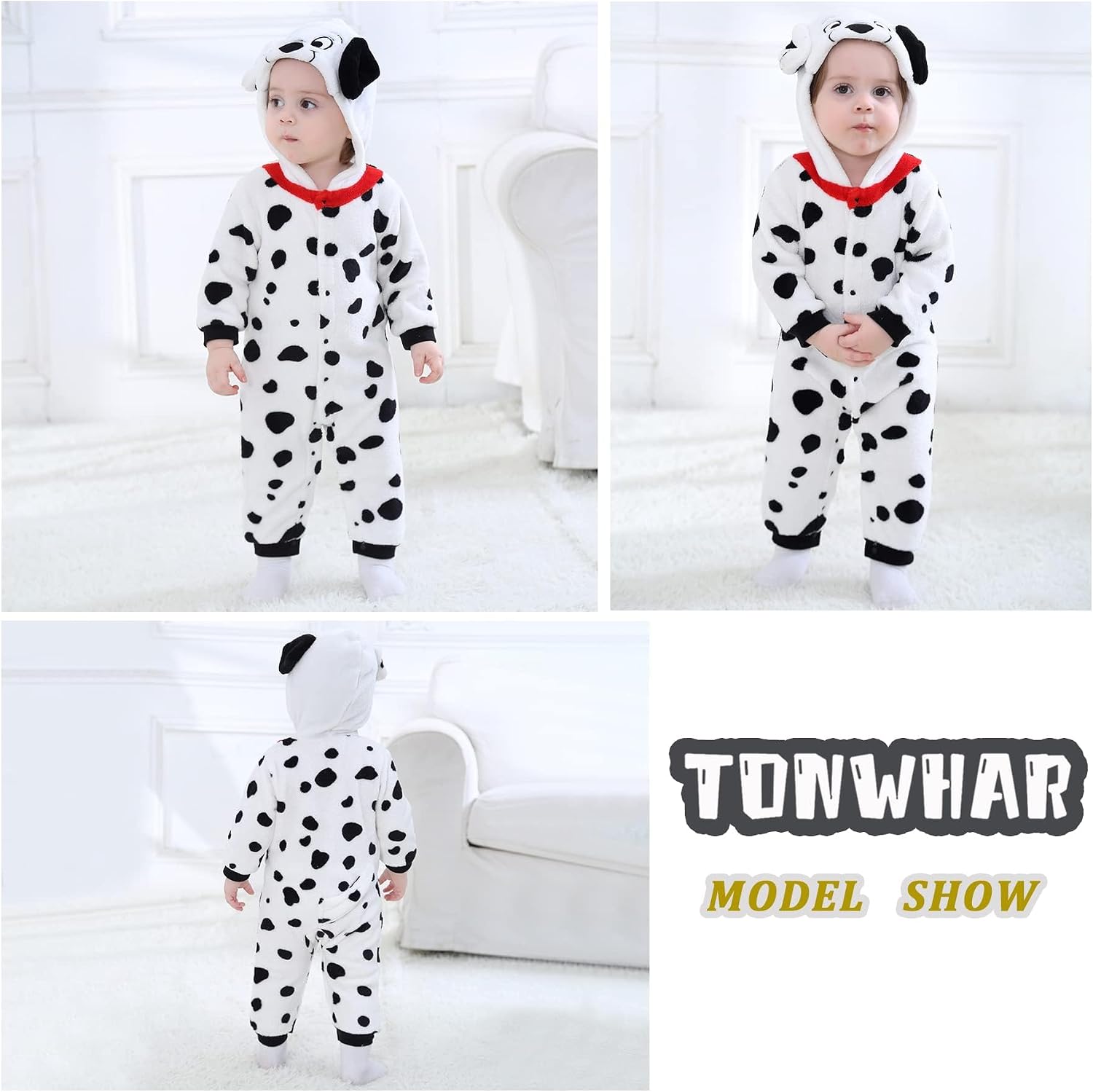 Detalle de TONWHAR Animal Romper in Fleece