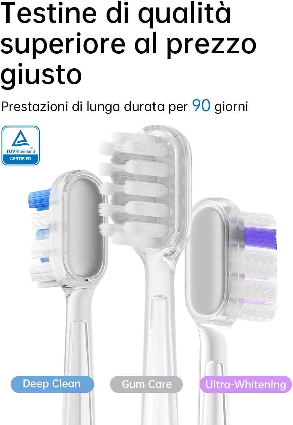 Thumbnail 5 de Laifen Wave spazzolino elettrico oscillante e vibrante ricaricabile con 3 testine, IPX7 (azzurro)