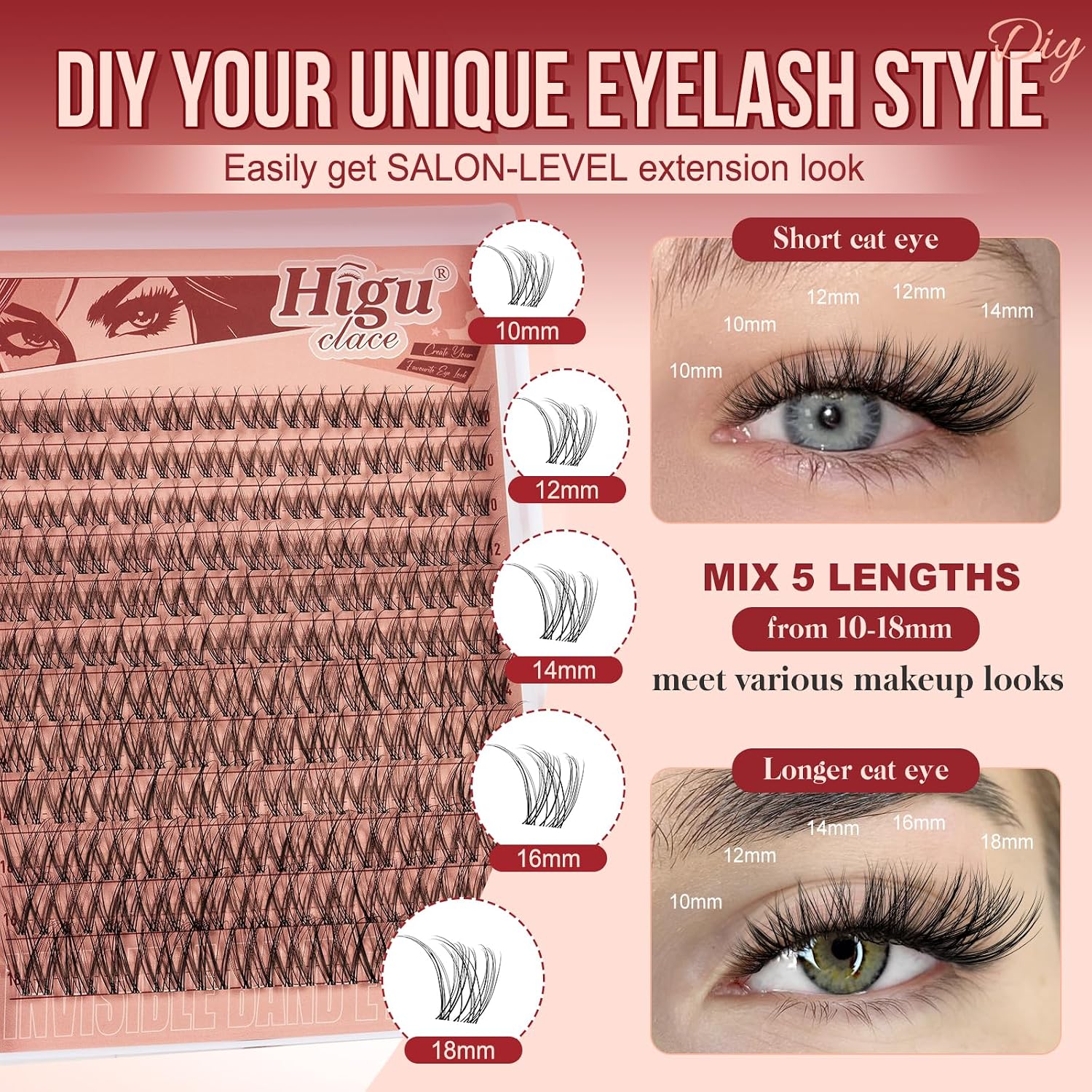 Detalle de Higu clace Manga-Lashes Wimpern-Set 144