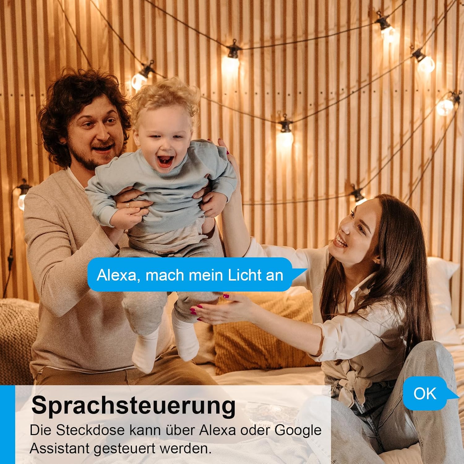 Thumbnail 3 de ANTELA WLAN Smart-Steckdose mit Strommessung (16A) – steuerbar per App & Sprachassistent, 2,4 GHz