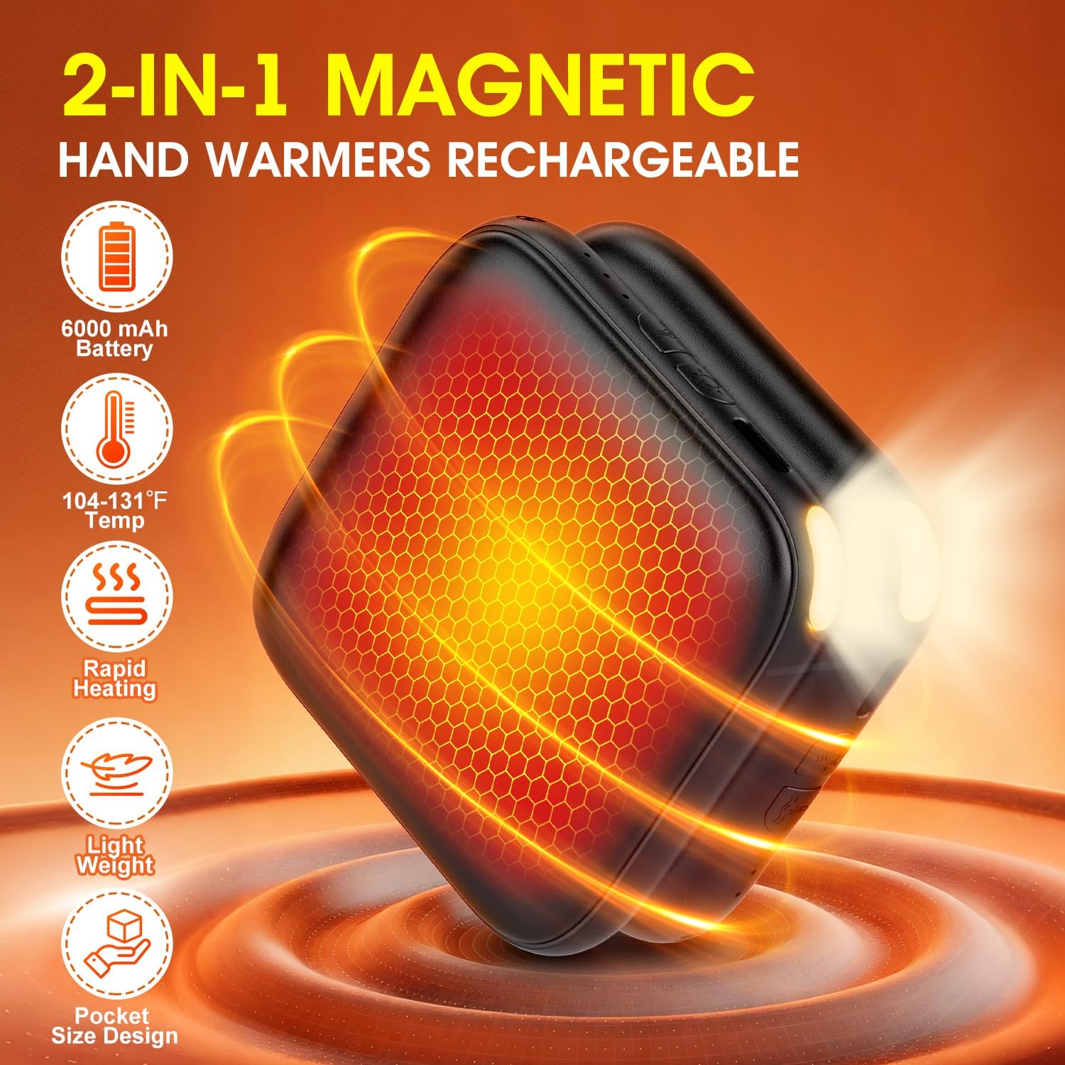 Detalle 2 de Rechargeable Hand Warmers 2 Pack 🌡