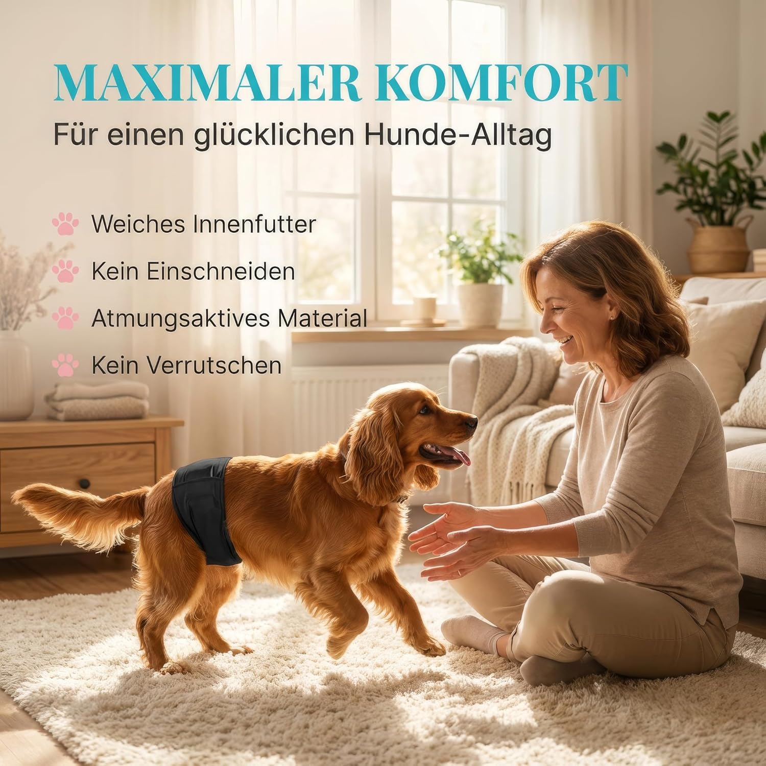 Thumbnail 3 de HUND IST KÖNIG Hundewindeln für Rüden (3er-Pack) – waschbare Inkontinenz-Windeln mit saugstarken Einlagen