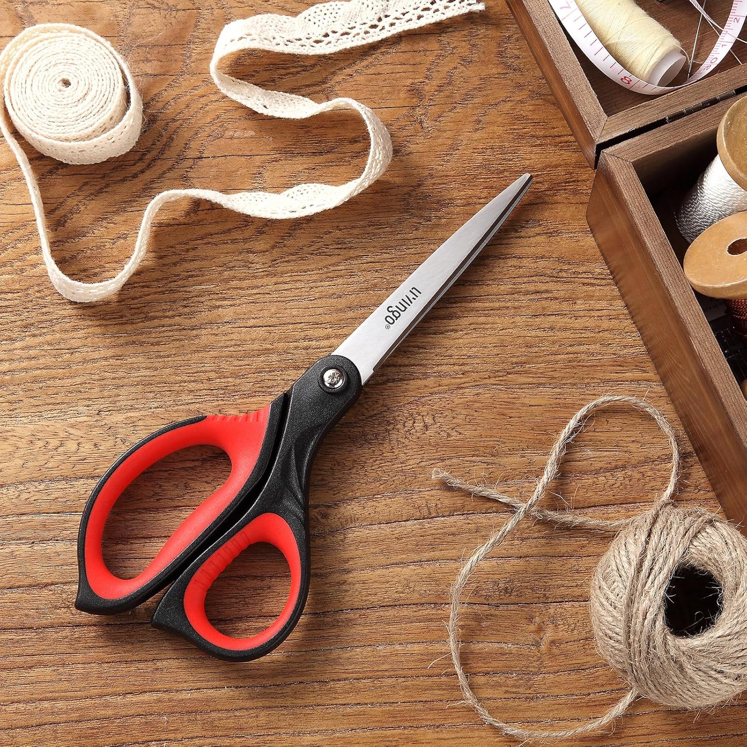 Thumbnail 4 de LIVINGO Forbici Set da 3 forbici in acciaio inox – ergonomiche e colorate per casa, ufficio e scuola