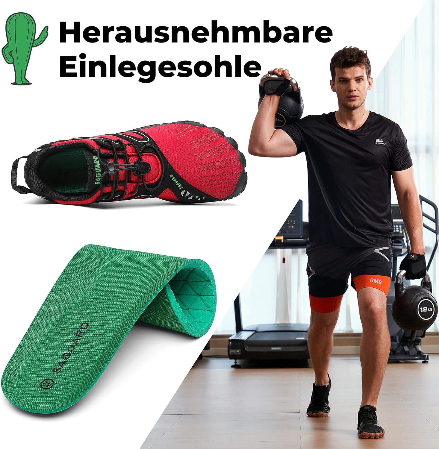 Thumbnail 4 de SAGUARO Unisex Barfußschuhe Outdoor – Barfuß Traillaufschuhe mit Zero-Drop-Sohle (Gr. 36–48)