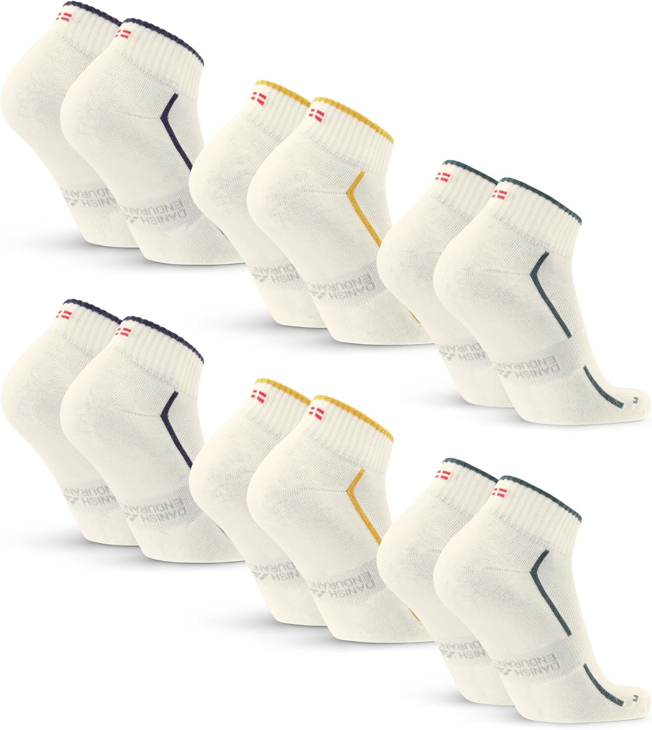 Thumbnail 6 de DANISH ENDURANCE Fantasmini in cotone biologico per uomo e donna: calzini sportivi anti-vescica e traspiranti