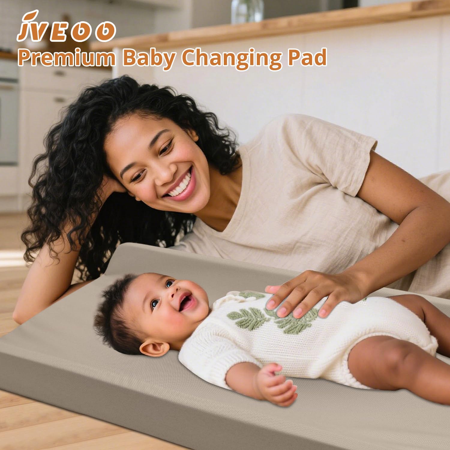 Thumbnail 6 de JVEOO Vegan Leather Baby Changing Pad, Waterproof, Wipeable with Pocket