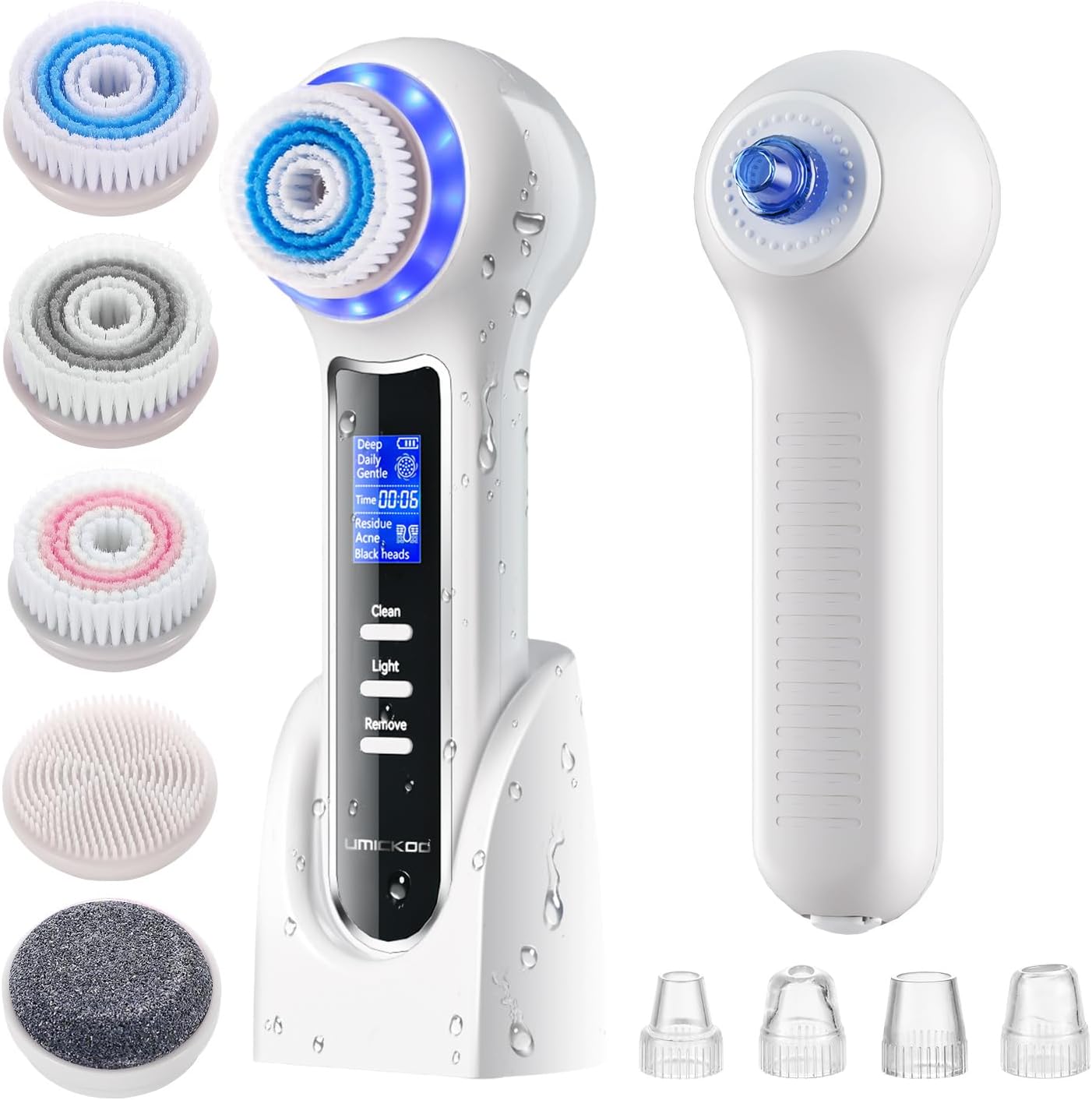 Detalle de UMICKOO 3-in-1 Facial Cleansing Brush & Blackhead Remover