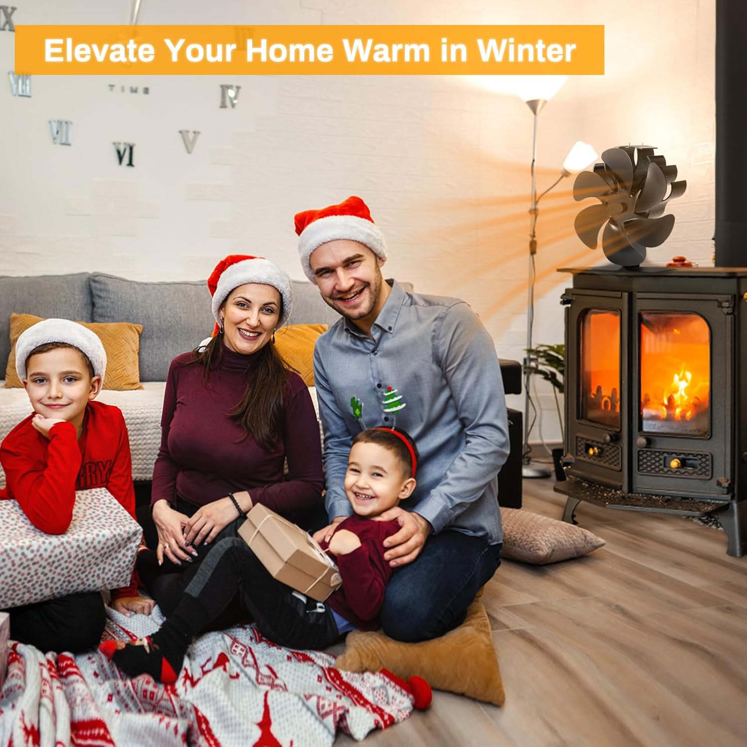 Thumbnail 1 de JossaColar 6-Blade Log Burner Fan for Wood Stoves