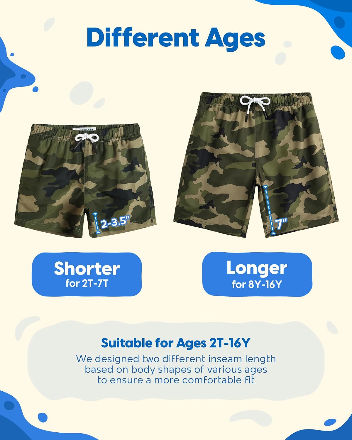 Detalle de maamgic Boys Swim Trunks Toddler Swim Shorts