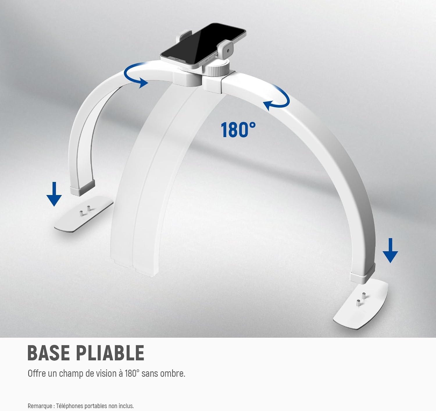 Thumbnail 4 de NEEWER Basics HM04-D lampe à ongles demi-lune 58 cm, 308 LED bi-color 28W pliable