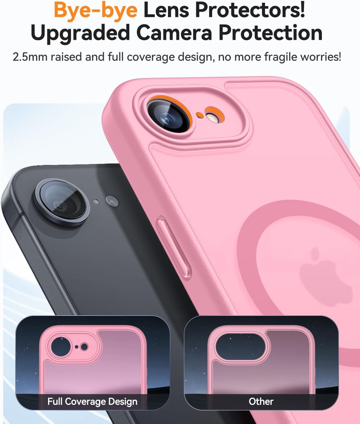 Thumbnail 2 de CANSHN Magnetica Cover per iPhone 16e / 17e (6.1”) Rosa – protezione fotocamera a copertura totale, compatibile MagSafe