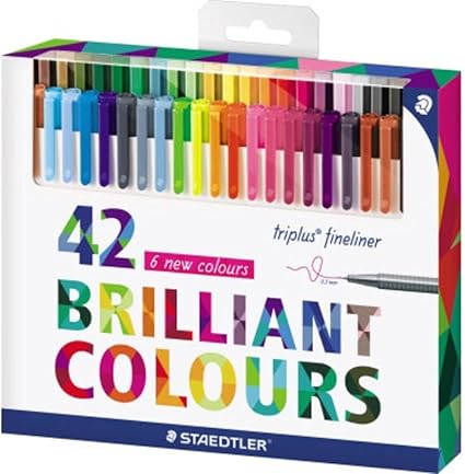 STAEDTLER 334 C42 Triplus Fineliner, 42 Colores, Punta Fina ✍