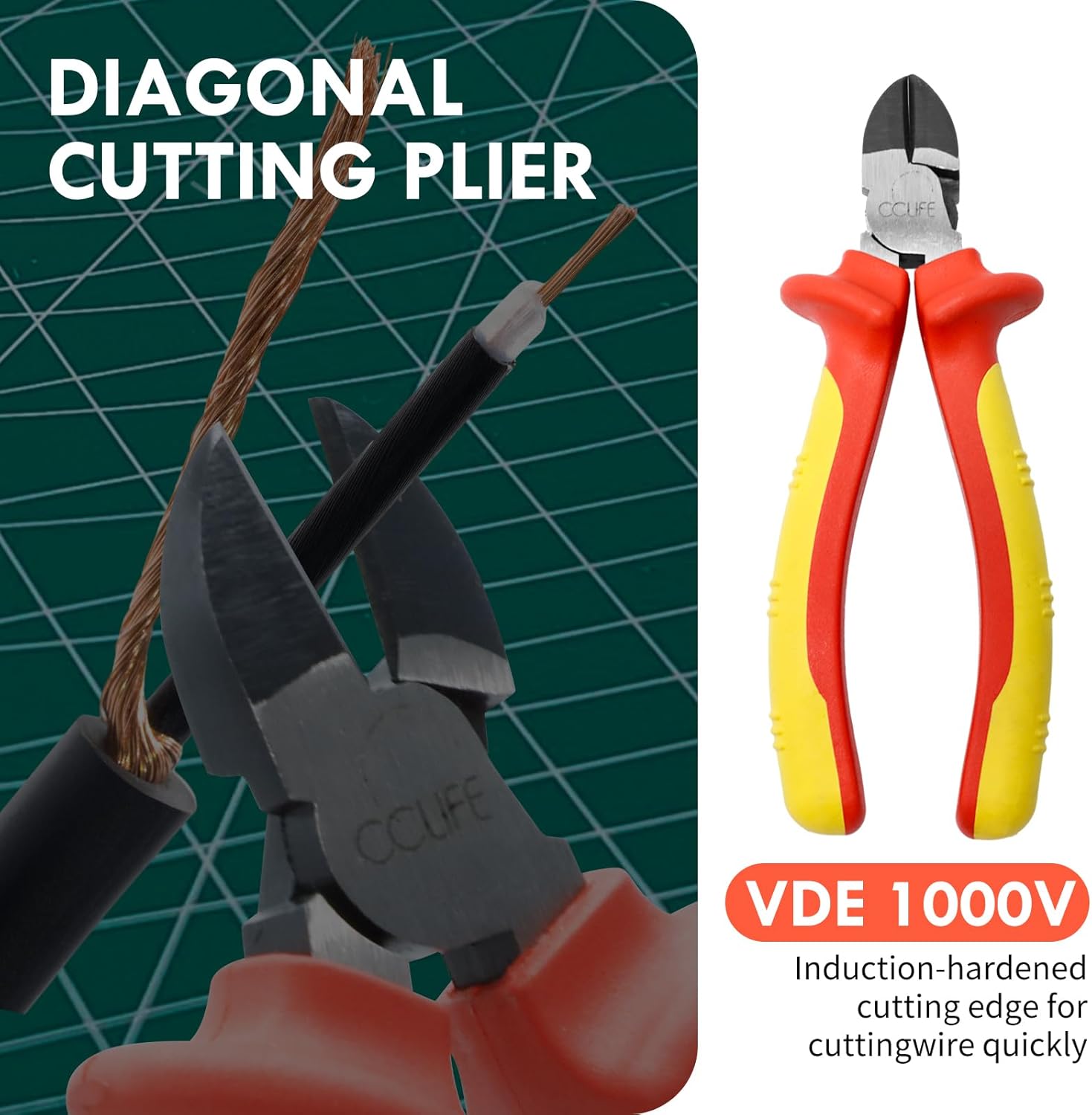 Thumbnail 3 de CCLIFE 3 Pezzi Pinza Isolata 1000V – Set completo VDE per elettricisti