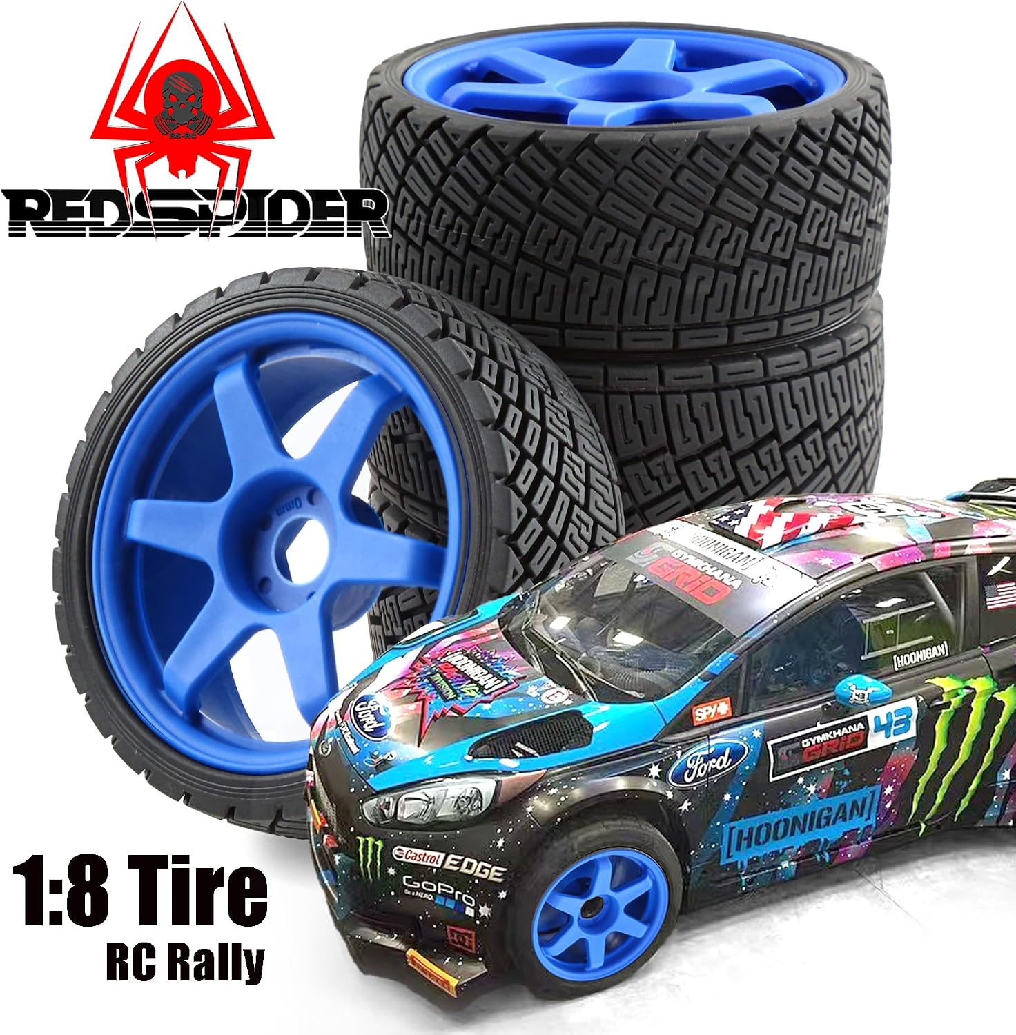 Thumbnail 6 de REDSPIDER RC Rally Car Tires with 17mm Hex