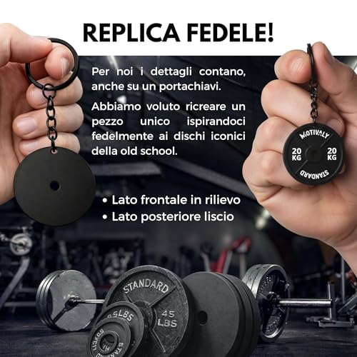 Thumbnail 5 de Motivaly Portachiavi Disco Palestra 20kg Old School – Dettagli e guida all'acquisto