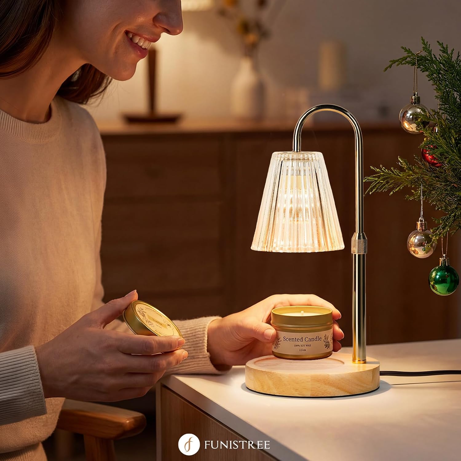 Thumbnail 6 de Funistree Candle Warmer Lamp with Dimmer and 3-Pack Scented Candles