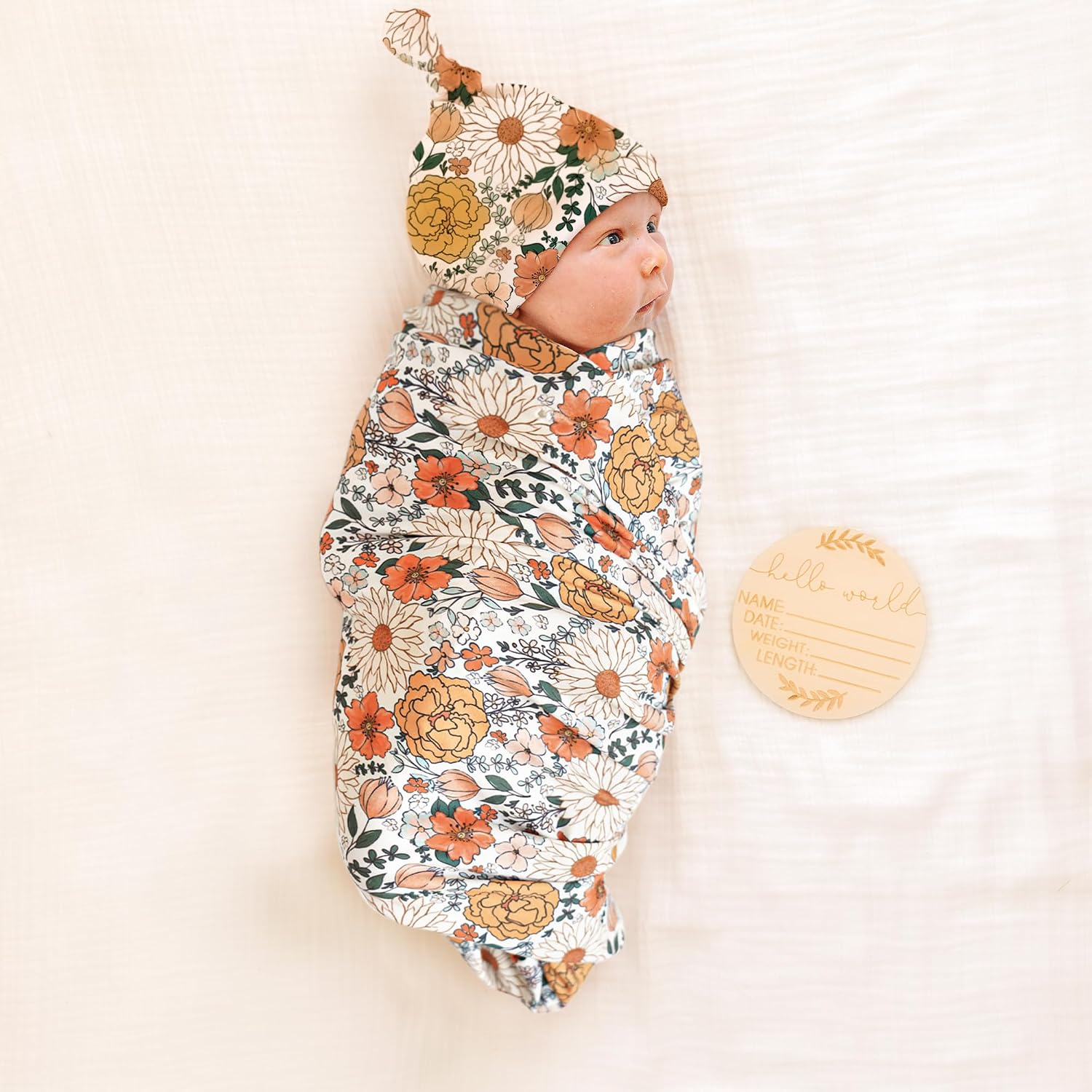 Detalle 2 de Konssy Newborn Swaddle Blanket Set 30" x 30