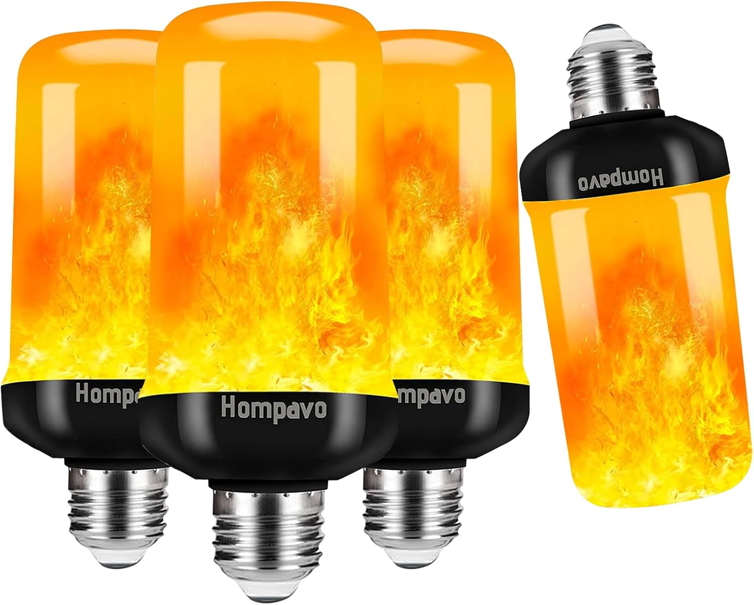 Thumbnail 6 de Hompavo LED Flame Effect Bulbs, 4 Modes, E26/E27, F20
