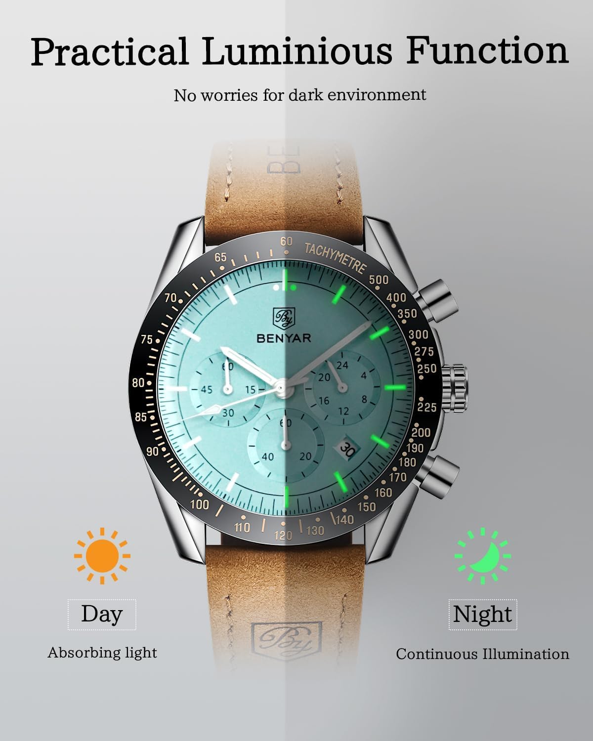 Thumbnail 6 de BY BENYAR Uhr 45 mm Chronograph