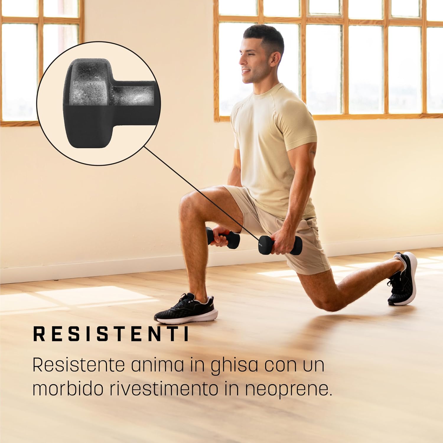 Detalle 2 de KG PHYSIO Kit 2 manubri neoprene 10 kg