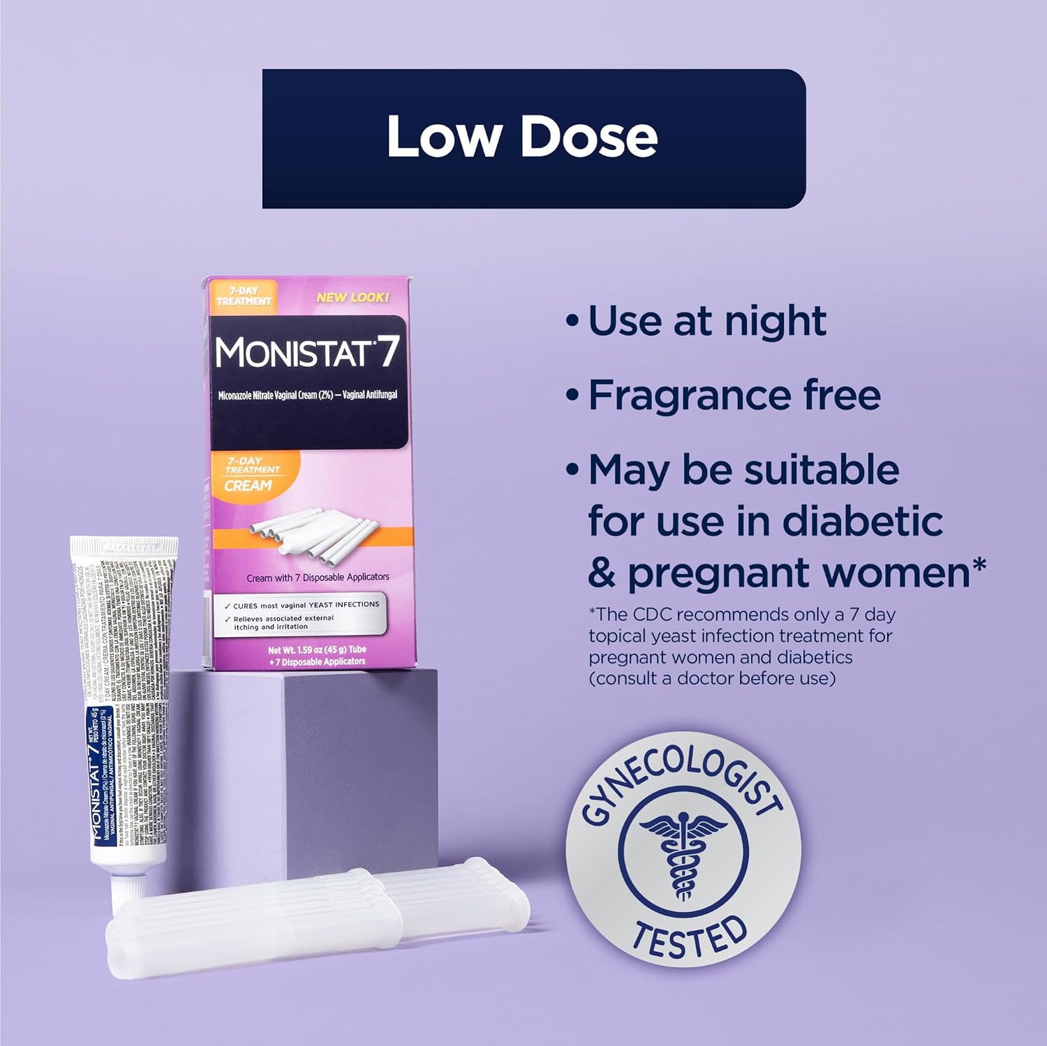 Detalle 2 de Monistat 300625426354 7-Day Yeast Infection Treatment Cream with Miconazole