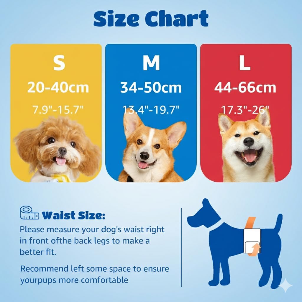 Thumbnail 4 de Nobleza 20 pannolini usa e getta per cani maschi taglia M (34–50 cm) anti-perdite 360° con gel e chiusure regolabili