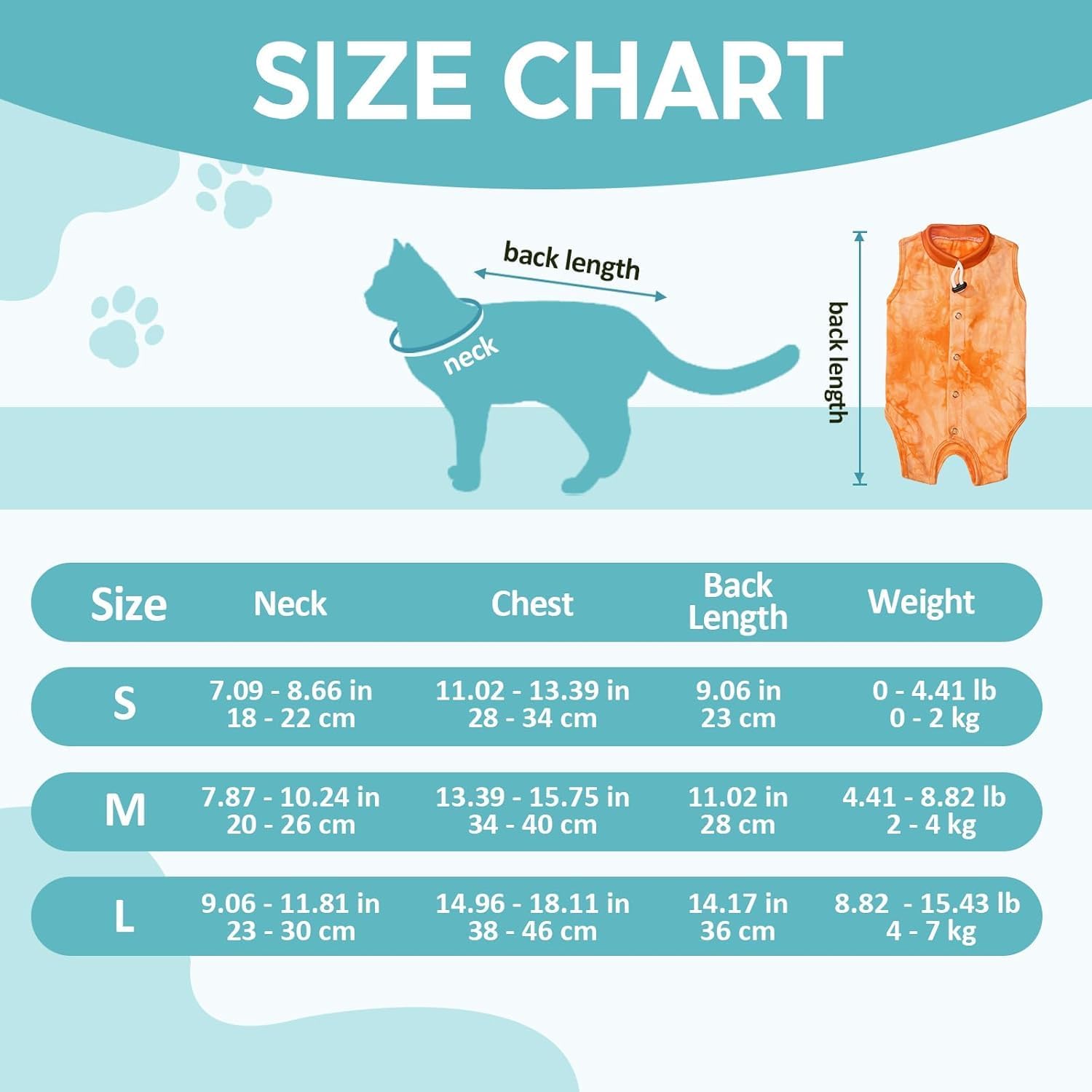 Detalle de Avont Katzenbody nach OP Erholungsanzug | Modal Recovery Suit für Katzen