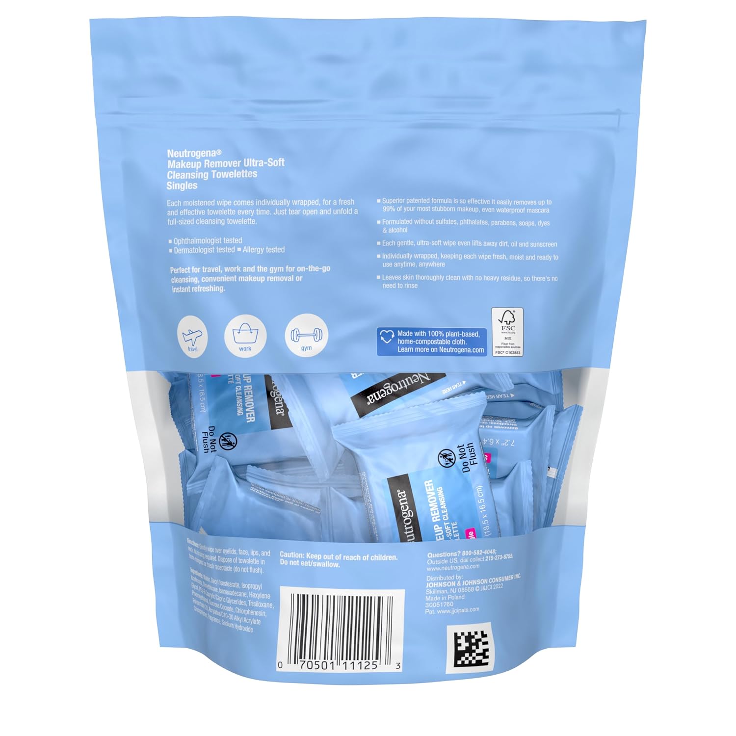 Thumbnail 6 de Neutrogena Makeup Remover Wipe Singles 20ct 🎀