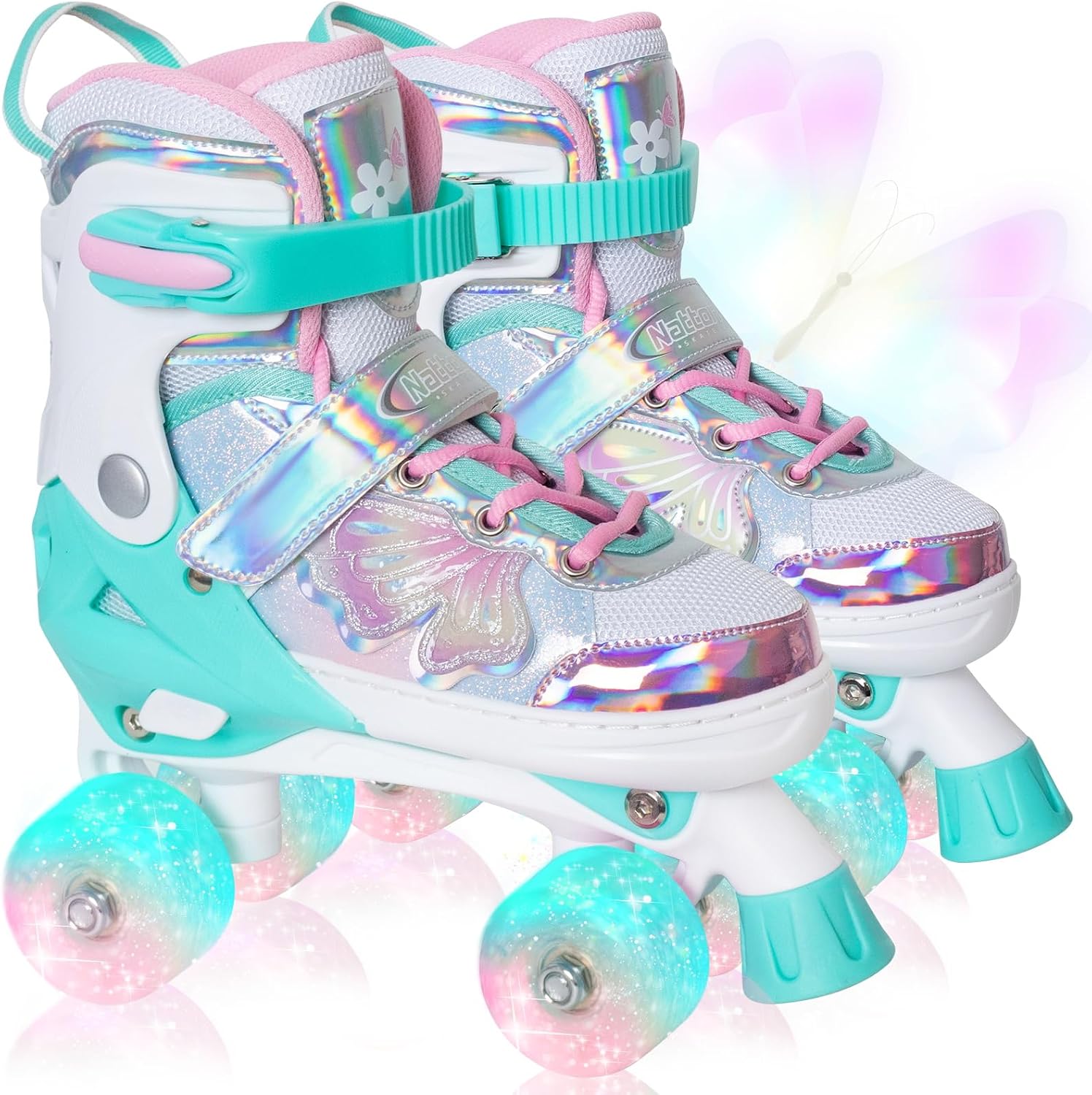 Detalle de Nattork Kids Roller Skates, Adjustable to 4 Sizes