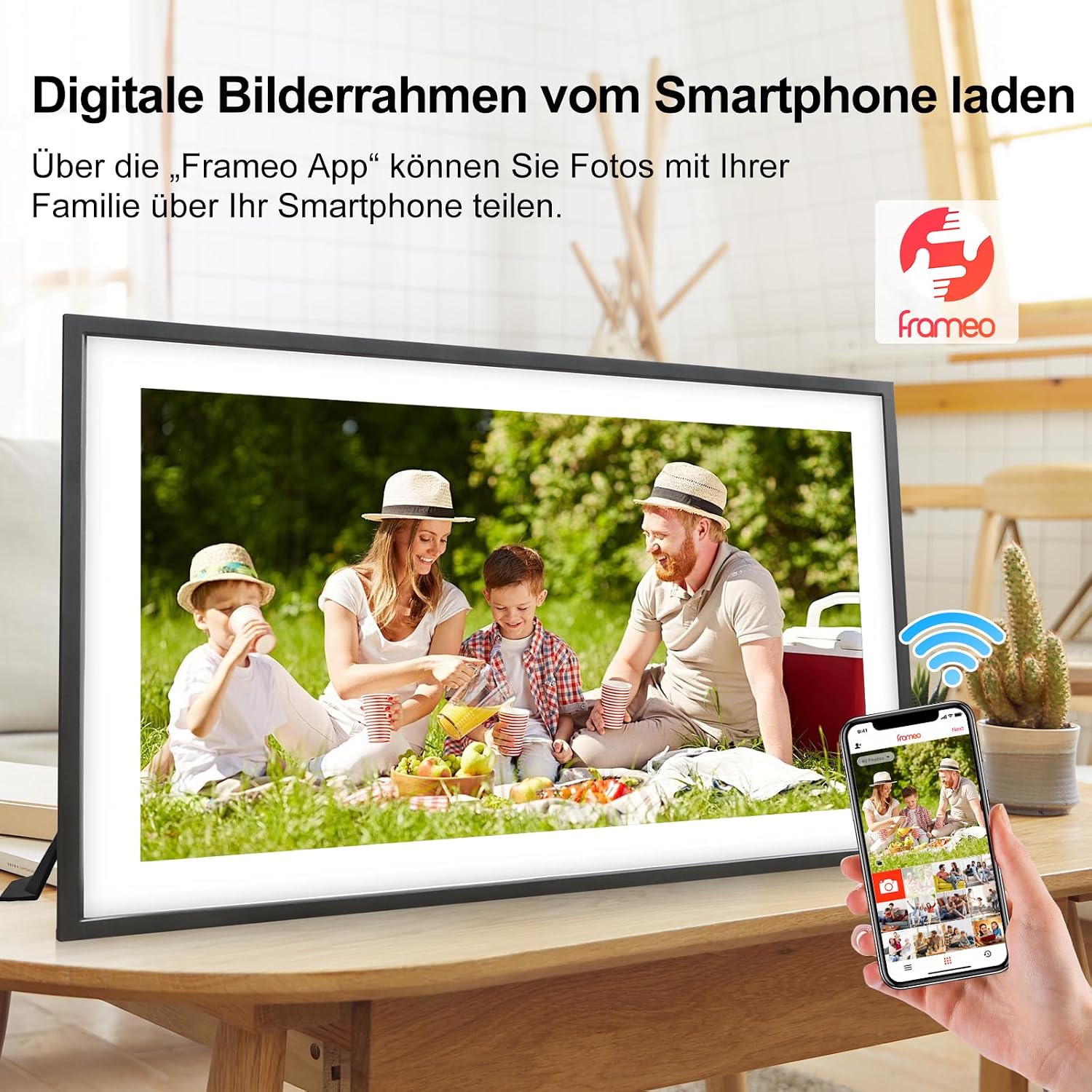 Detalle 2 de Frameo 15,6 Zoll digitaler Bilderrahmen 32 GB