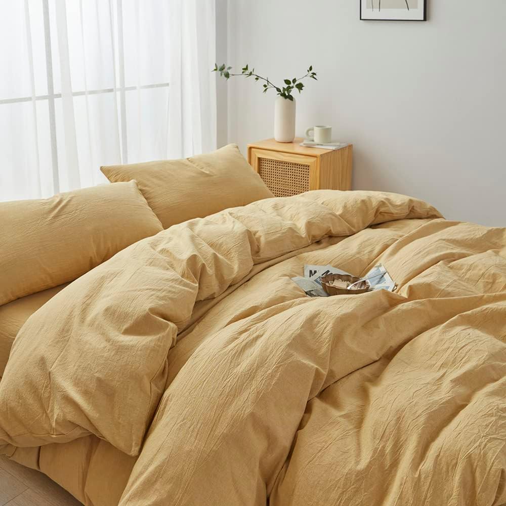Thumbnail 2 de FACE TWO FACE King Ginger Duvet Cover Set, 100% Washed Cotton