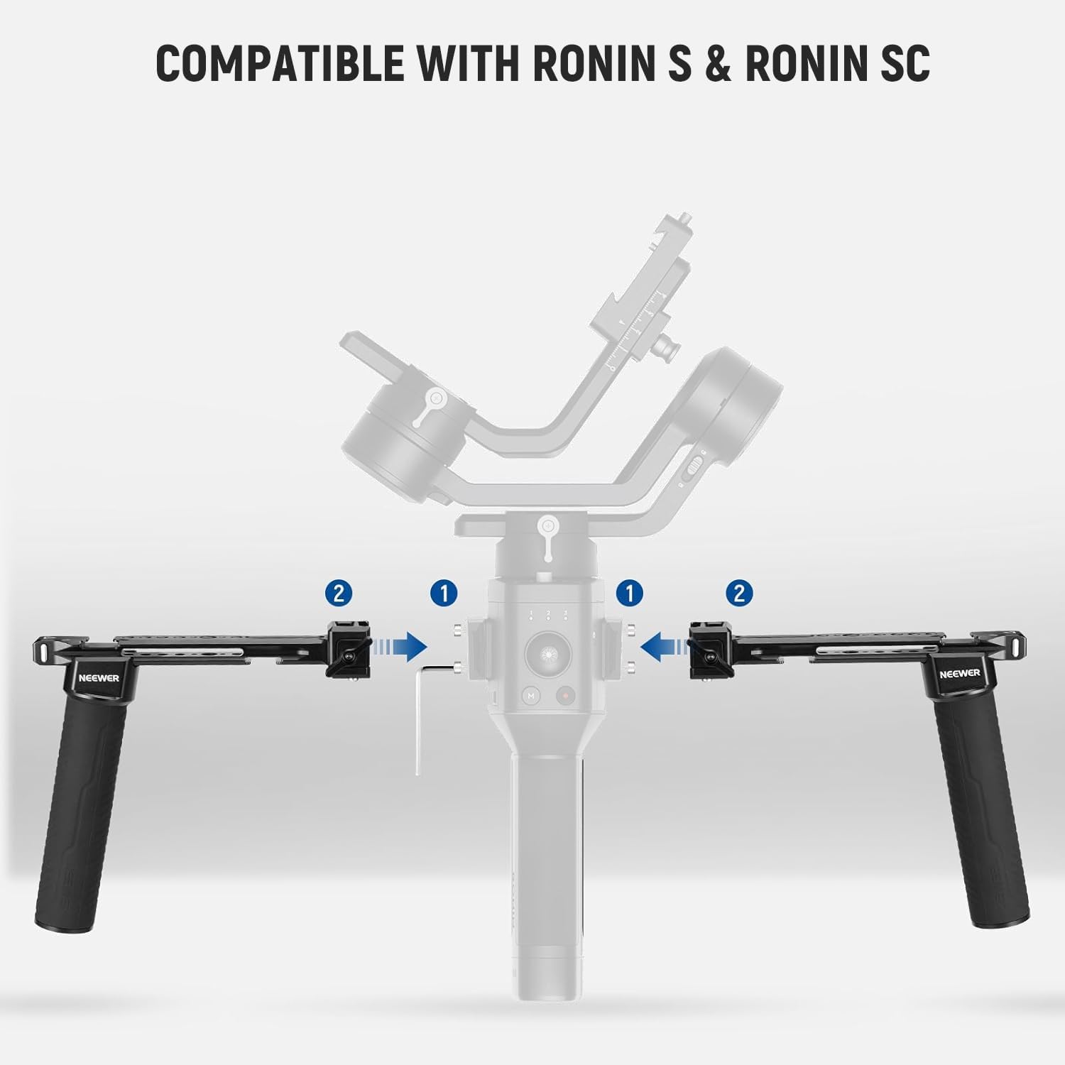 Thumbnail 3 de NEEWER GA006 – double poignée NATO compatible DJI Ronin (RS4/RS4 Pro/RS3/RS3 Pro/RS2/RSC2, etc.)