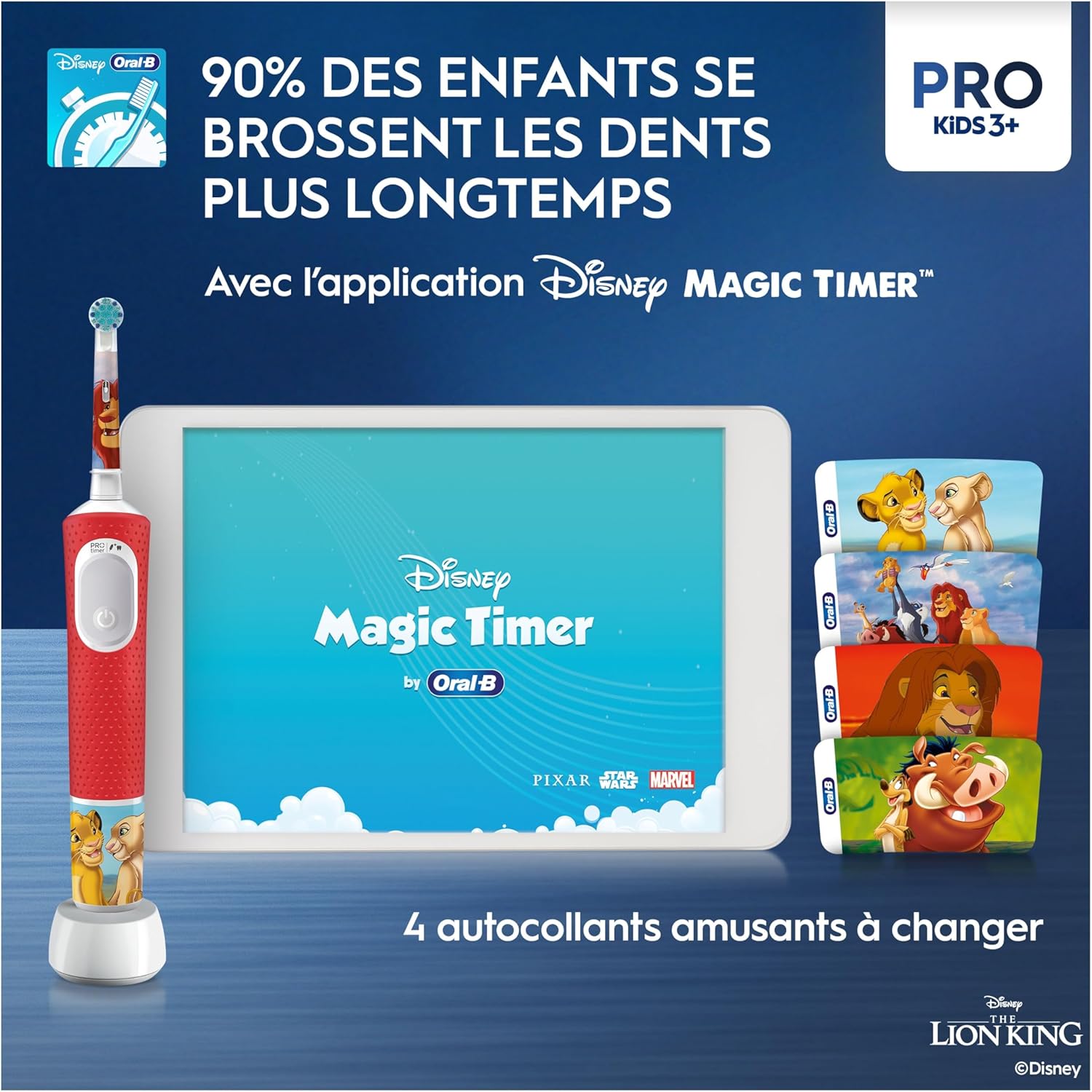 Thumbnail 3 de Oral-B Brosse Électrique Pro Kids Le Roi Lion Disney – pour dents de 3 ans et plus