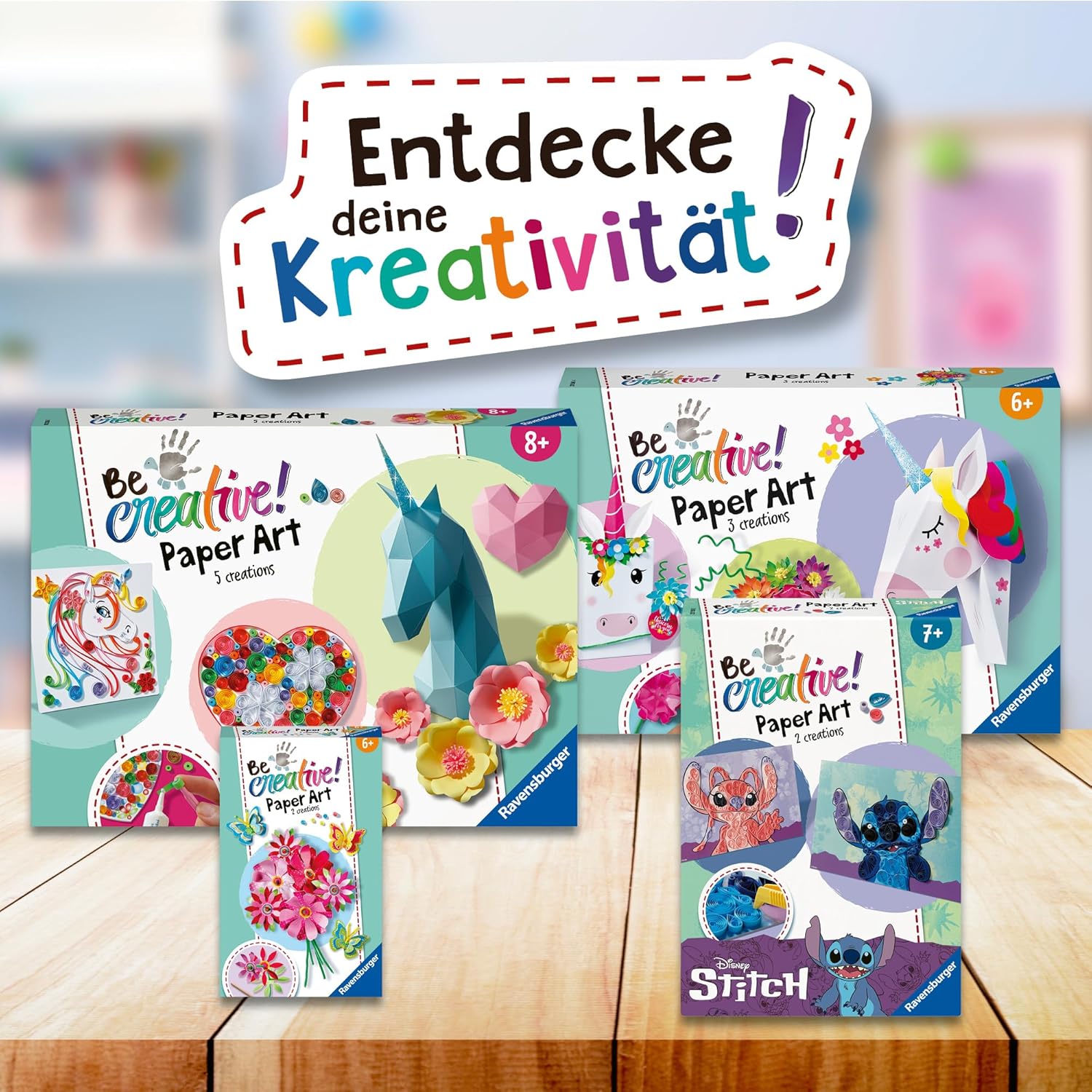 Thumbnail 5 de Ravensburger BeCreative Paper Art Flower & Unicorn Bastelset (ab 8 Jahren) – Papierfiguren zum Selbermachen