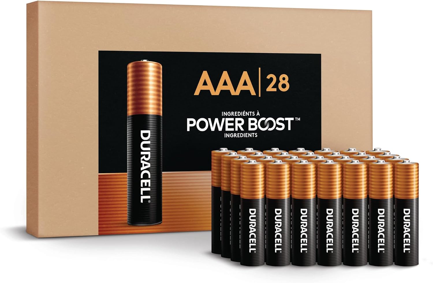 Detalle de Duracell Coppertop AAA Alkaline Batteries (Power Boost Ingredients) — 28 Count, Resellable Pack