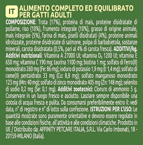 Detalle de Ultima Appetito difficile Trota - Crocchette per gatti adulti, confezione 8 x 800 g (totale 6,4 kg)