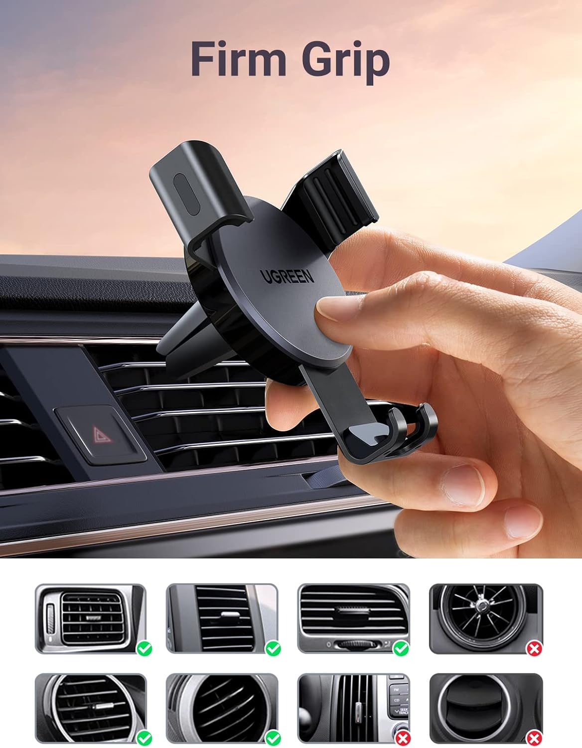 Thumbnail 4 de UGREEN Car Phone Holder Air Vent Gravity Mount