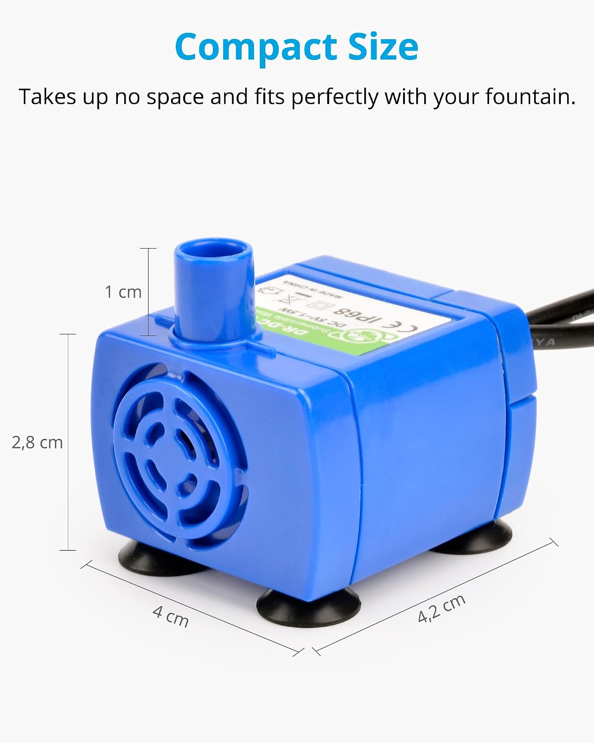 Detalle de NICREW Pet Water Fountain Replacement Pump for NICREW Cat Water Fountain