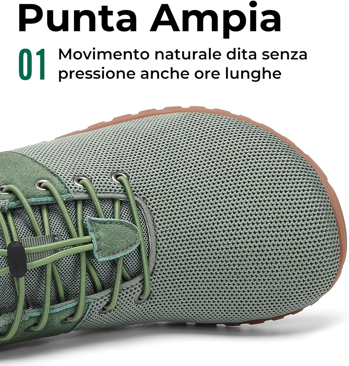 Detalle de Saguaro Unisex Scarpe Barefoot Sportive Punta Larga – versatili per camminata e uso quotidiano