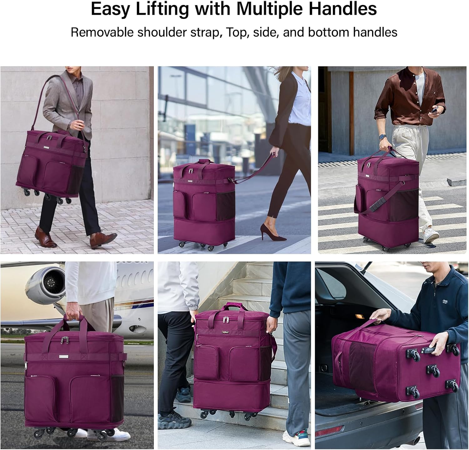 Thumbnail 6 de Hanke expandable foldable luggage 2 wheels