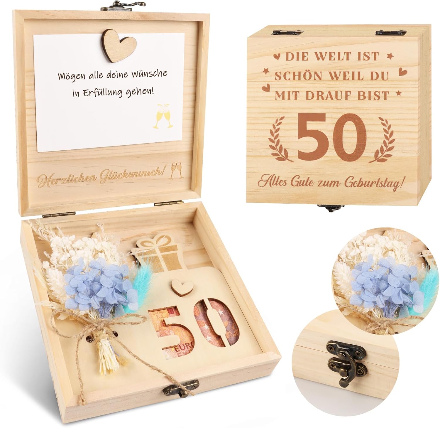 Detalle de TUZELIYA 50 Geburtstag Geldgeschenk Frau