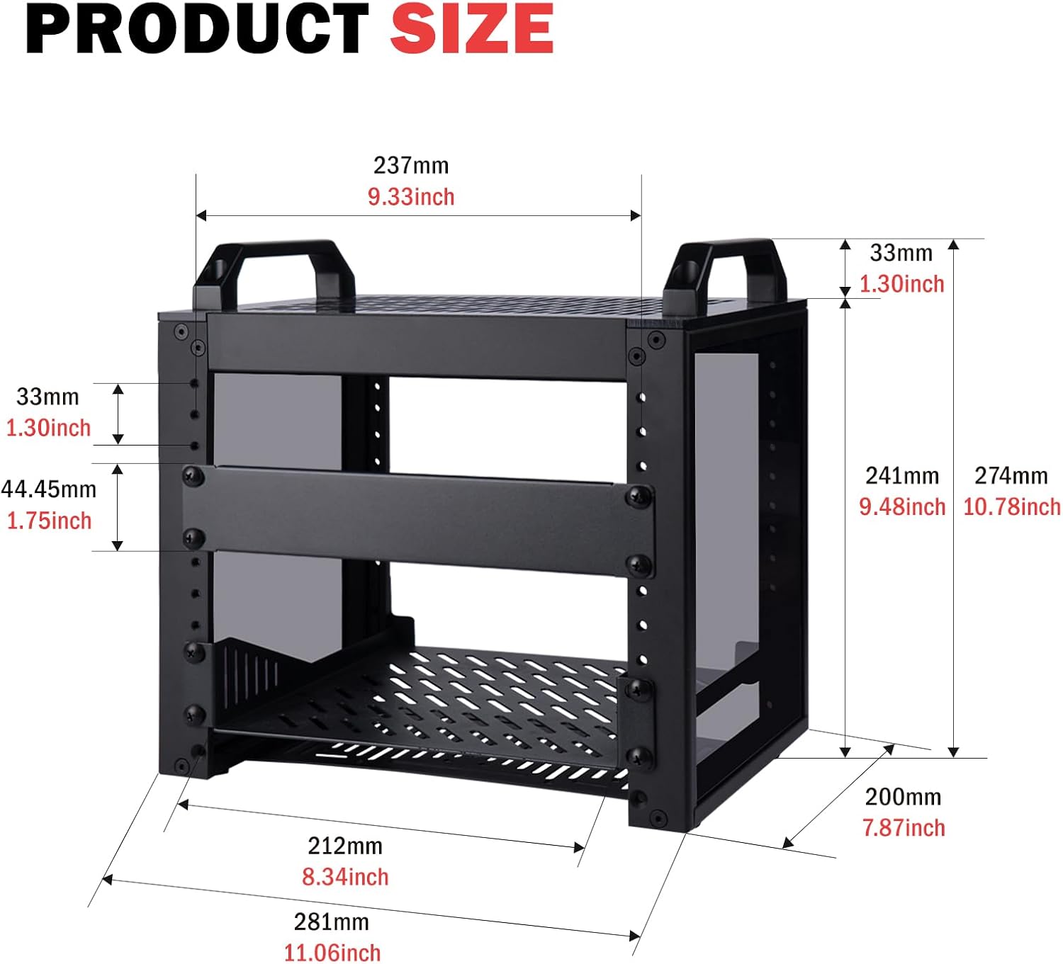 Thumbnail 2 de GeeekPi DeskPi RackMate T0 10-inch 4U mini server cabinet (Black) with rack shelf and blank panel