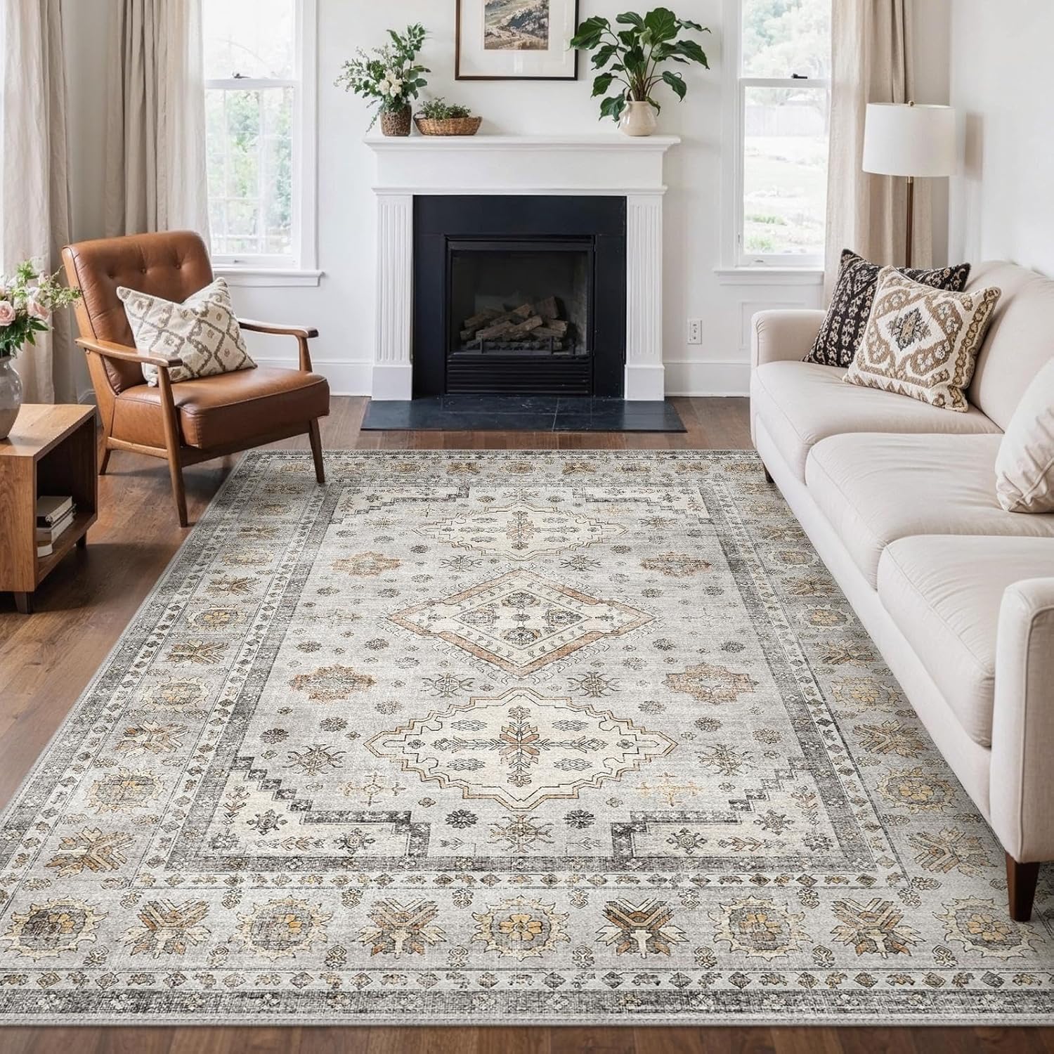 Thumbnail 6 de GENIMO Rugs Living Room 200x290cm washable short pile non-slip rug in beige