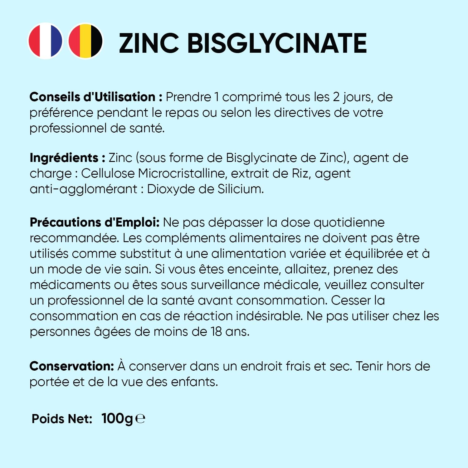 Thumbnail 3 de WeightWorld Zinc Bisglycinate 400 comprimés Vegan