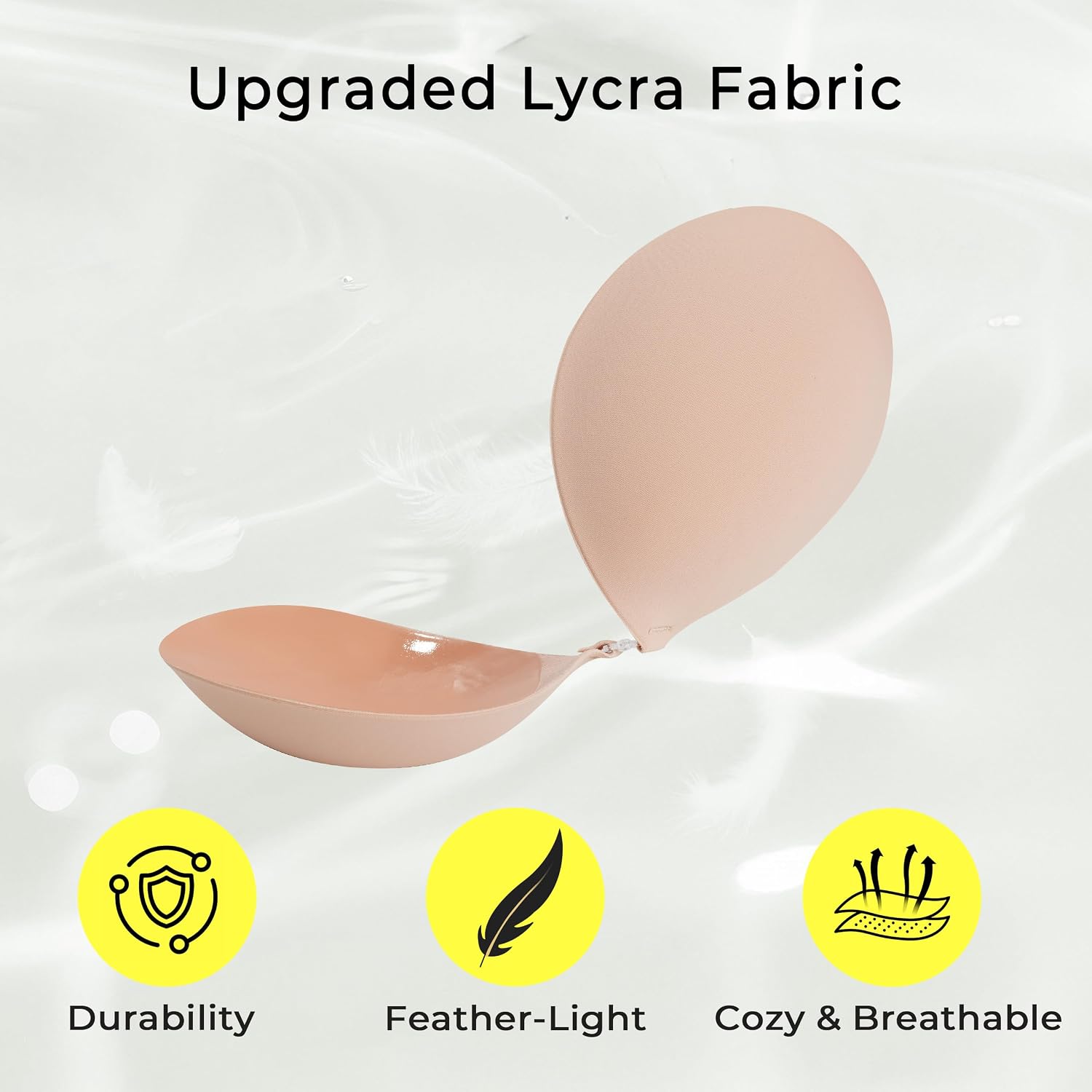 Detalle 2 de NuBrava Strapless Sticky Bra Push Up for Women: Invisible, Reusable V-Shape for Backless Dresses